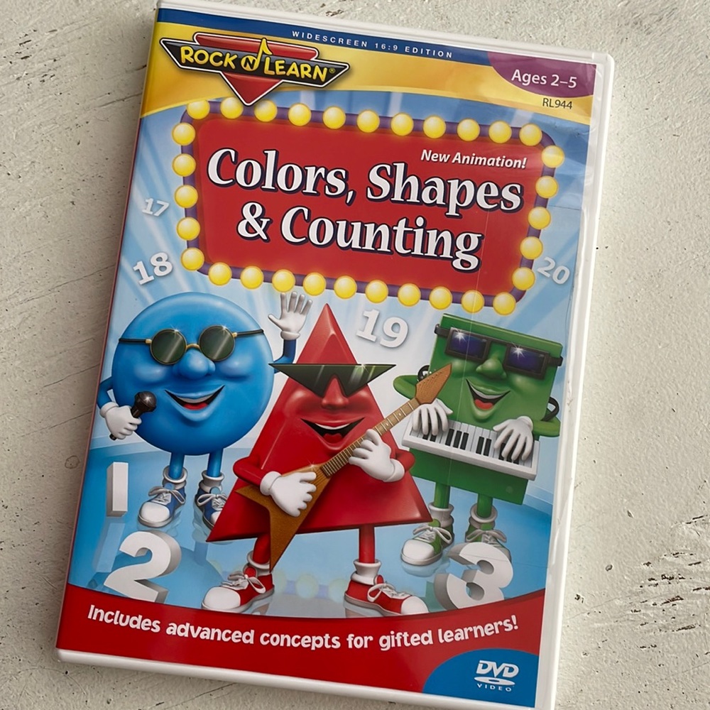 [ Rock ‘n Learn Colors Shapes & Counting Kids Educational DVD ] Ages 2-5